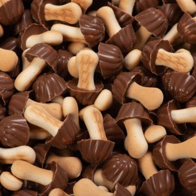 Champignons biscuit Caramel Chocolat au lait ( lot de 10 )